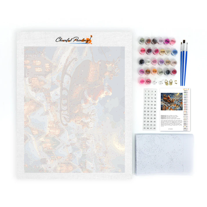 Santa Claus and Sleigh - Paint by Numbers