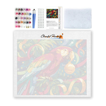 Festive Parrot - Paint by Numbers
