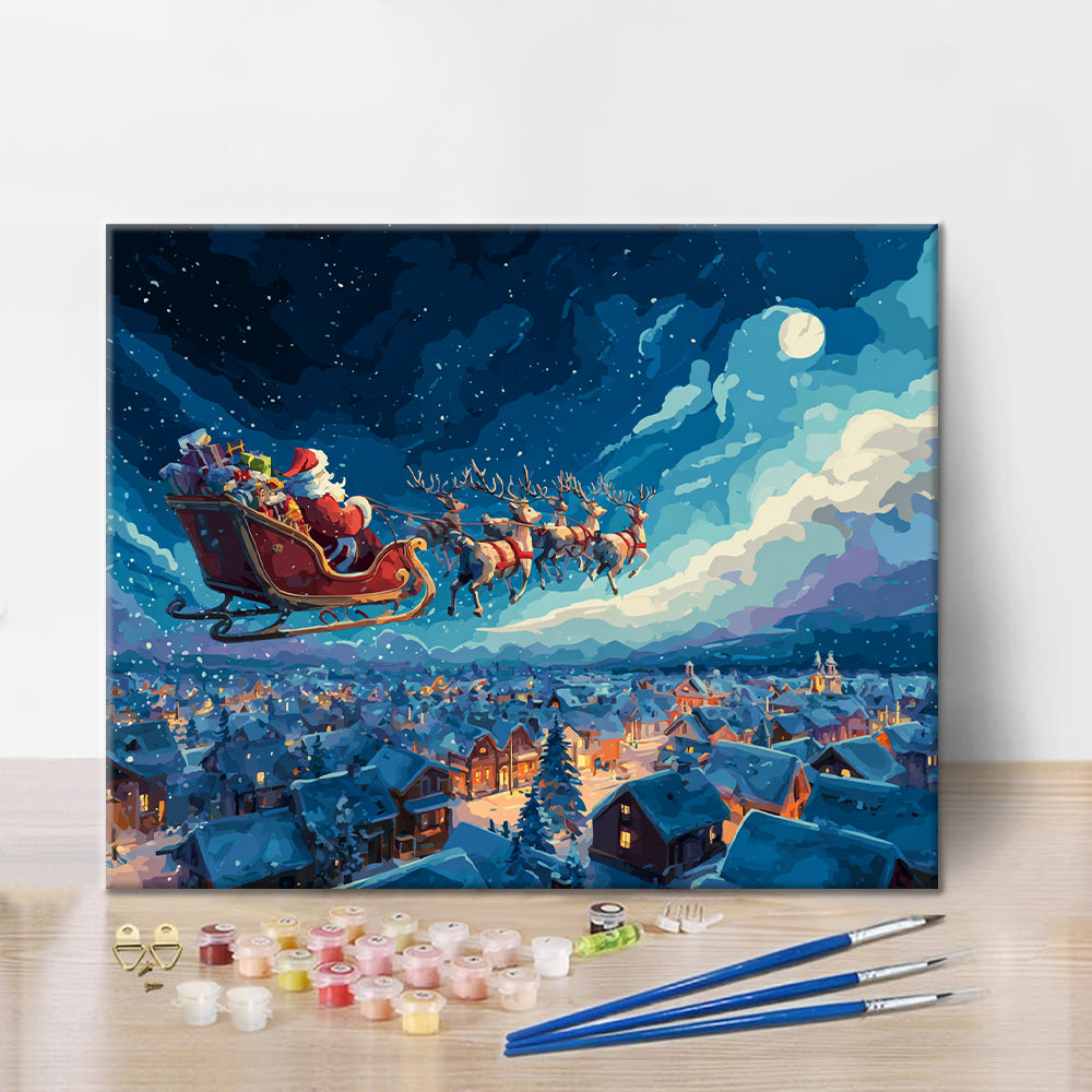 Midnight Sleigh Ride - Paint by Numbers