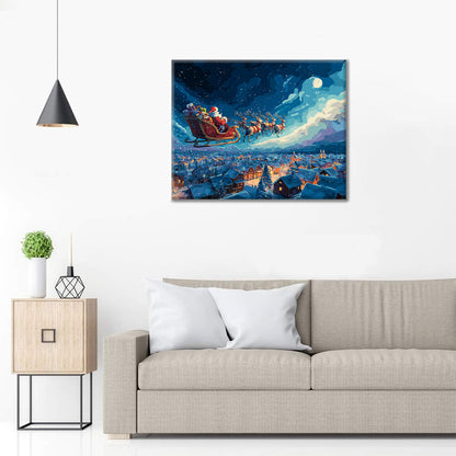 Midnight Sleigh Ride - Paint by Numbers