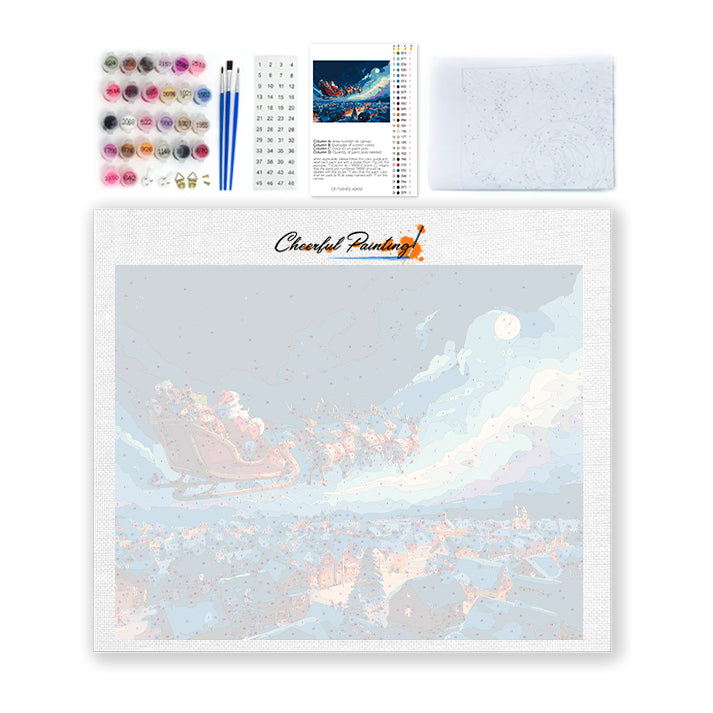 Midnight Sleigh Ride - Paint by Numbers