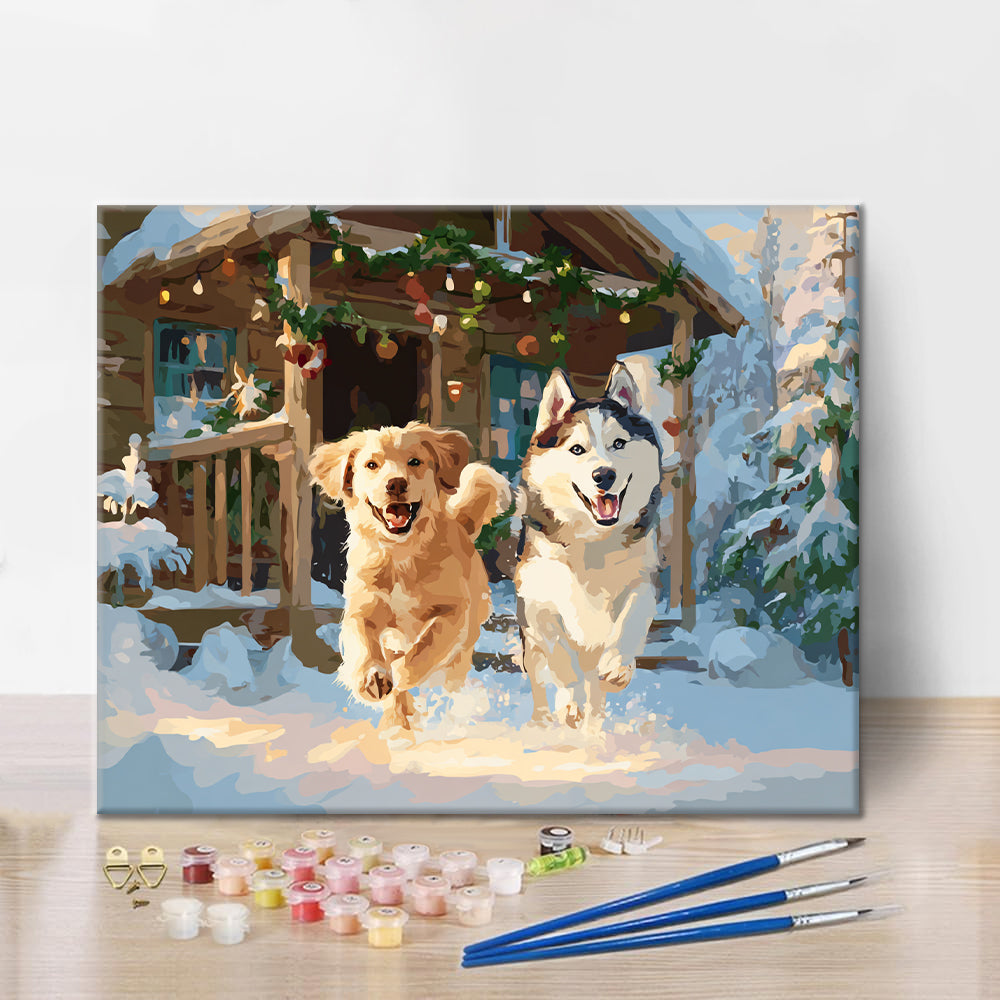 Snow Dogs - Paint by Numbers