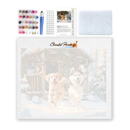 Snow Dogs - Paint by Numbers
