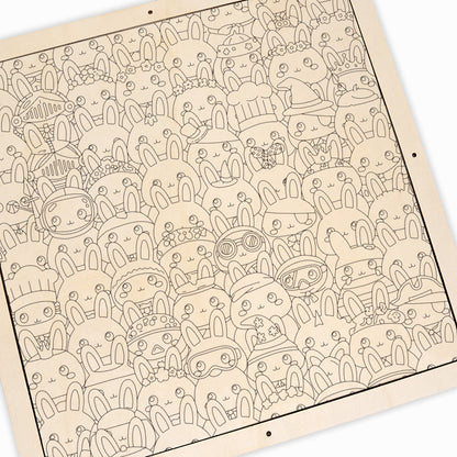 Bunny - Wooden Coloring Puzzle