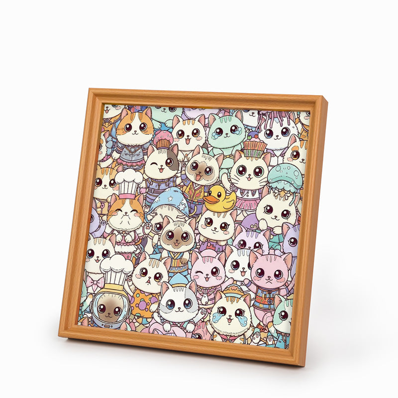 Cats I - Wooden Coloring Puzzle