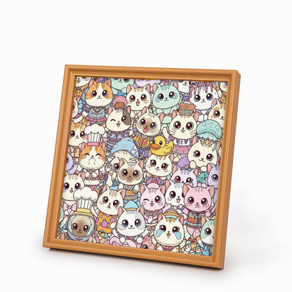 Cats I - Wooden Coloring Puzzle