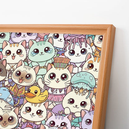 Cats I - Wooden Coloring Puzzle