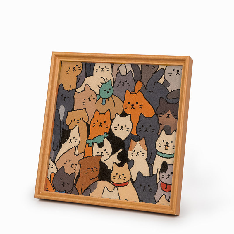 Cats II - Wooden Coloring Puzzle