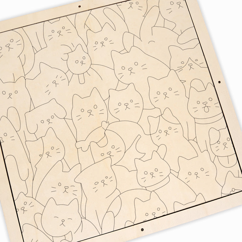 Cats II - Wooden Coloring Puzzle