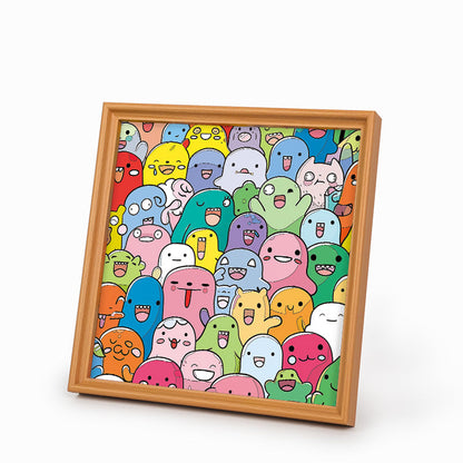 Mischief Monsters - Wooden Coloring Puzzle