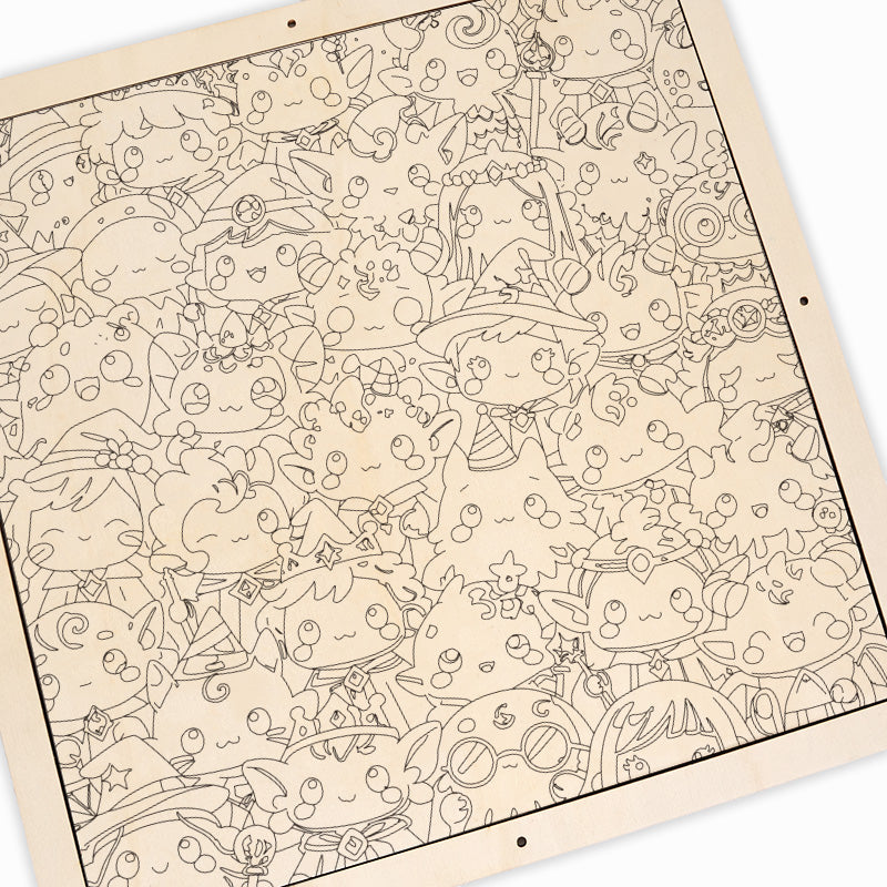 Monster Mash - Wooden Coloring Puzzle