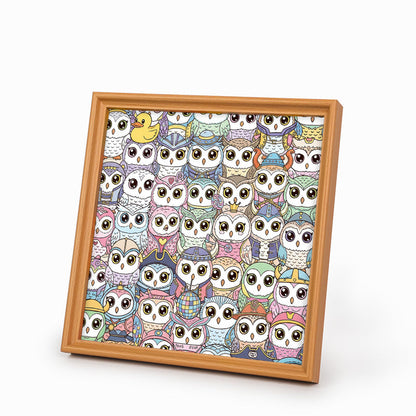 Owl - Wooden Coloring Puzzle