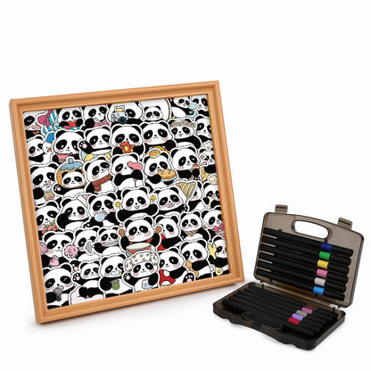 Panda III - Wooden Coloring Puzzle