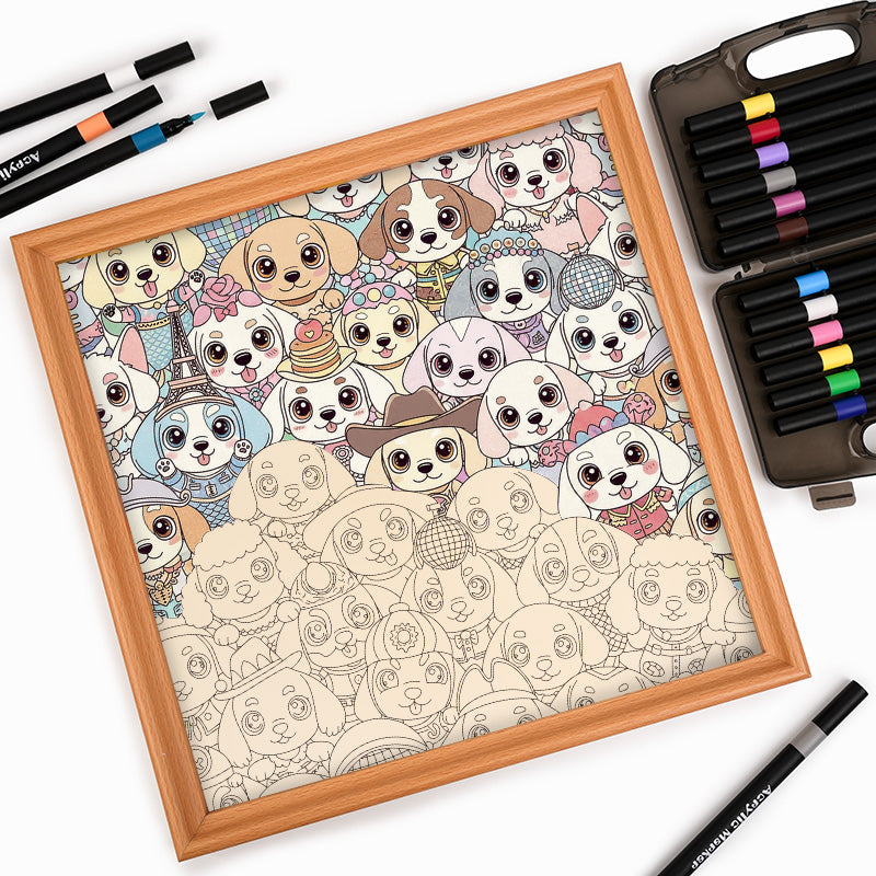 puppy - Wooden Coloring Puzzle