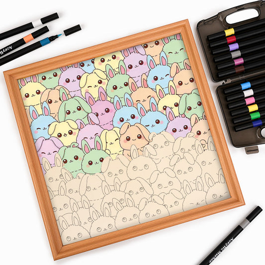 rabbit - Wooden Coloring Puzzle