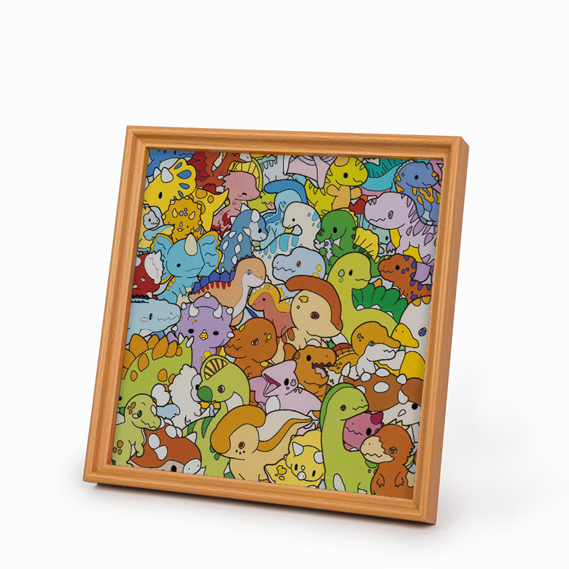 Little Dinos - Wooden Coloring Puzzle