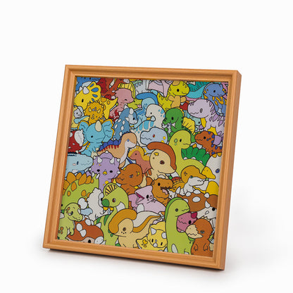 Little Dinos - Wooden Coloring Puzzle