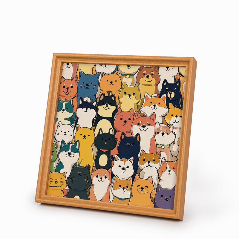 Shiba Inu - Wooden Coloring Puzzle