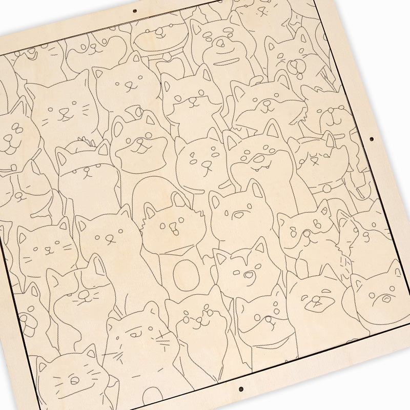 Shiba Inu - Wooden Coloring Puzzle
