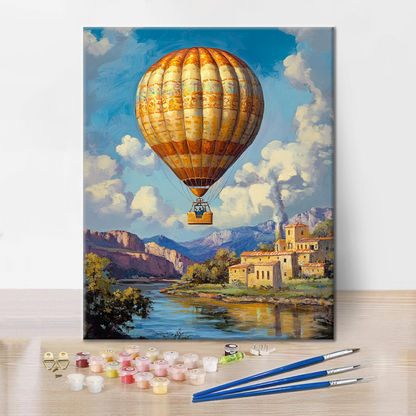 Hot Air Balloon - Paint by Numbers