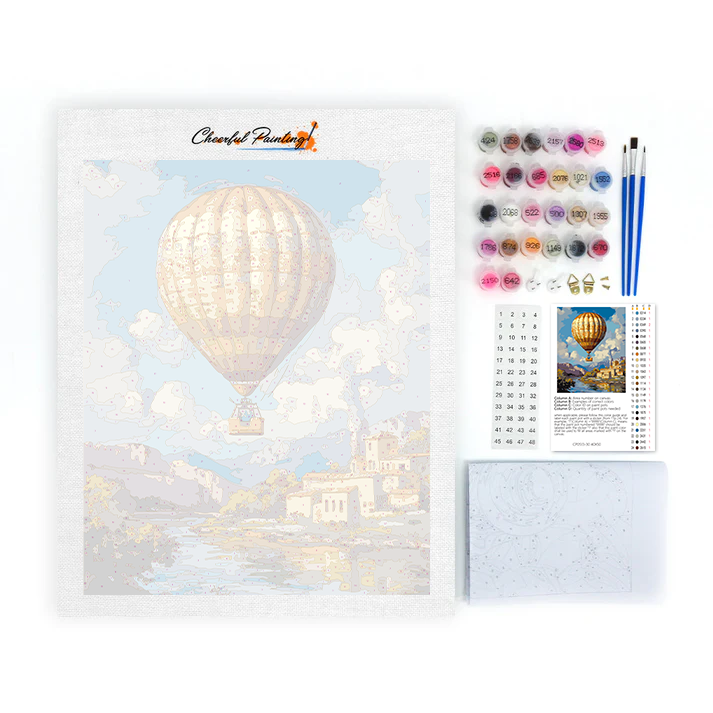 Hot Air Balloon - Paint by Numbers