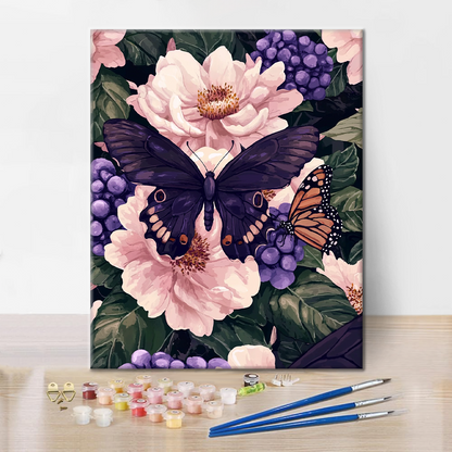 Monarch's Purple Nocturne - Paint by Numbers