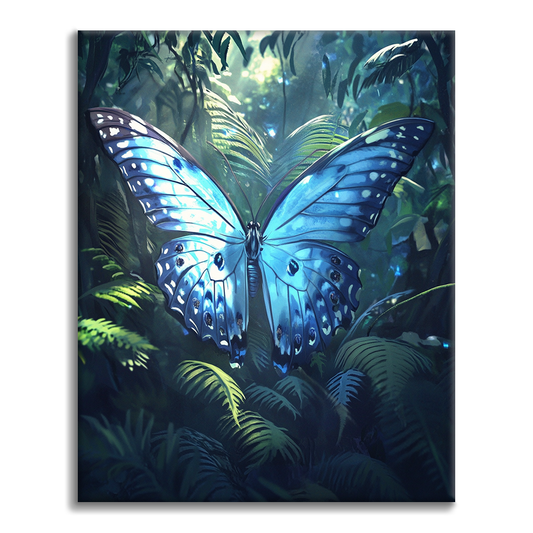 Blue Moon Moth - Paint by Numbers