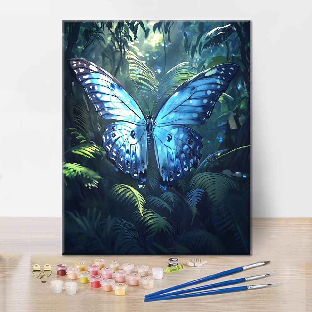 Blue Moon Moth - Paint by Numbers