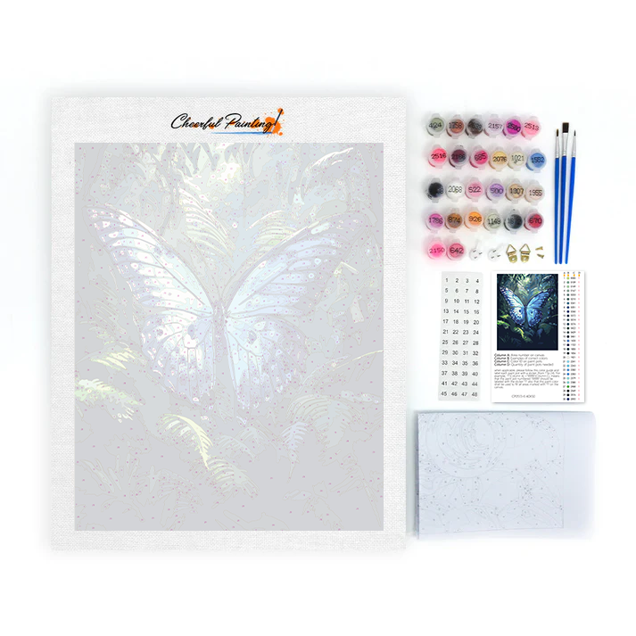 Blue Moon Moth - Paint by Numbers
