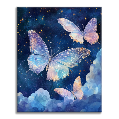 Starlight Butterflies - Paint by Numbers