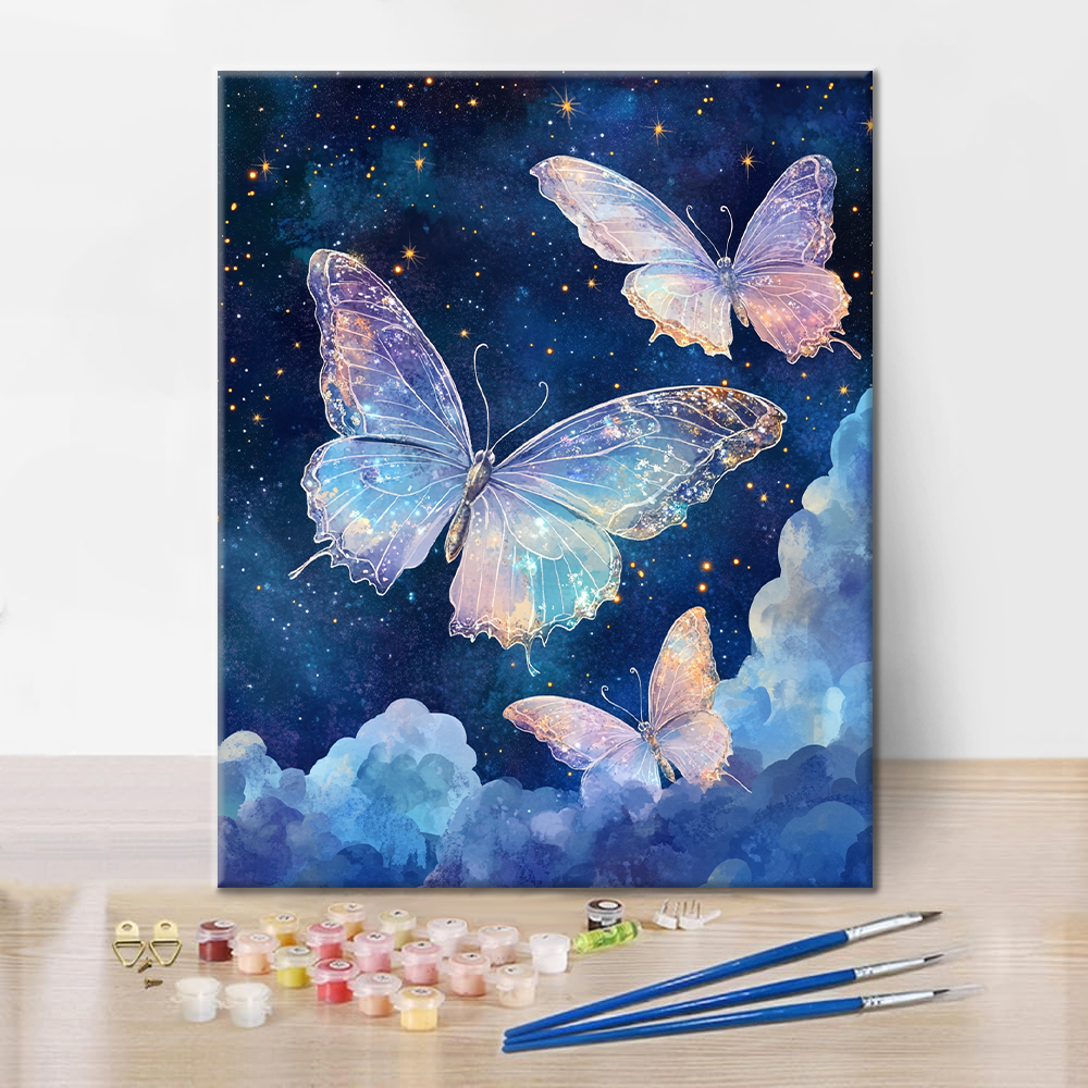 Starlight Butterflies - Paint by Numbers