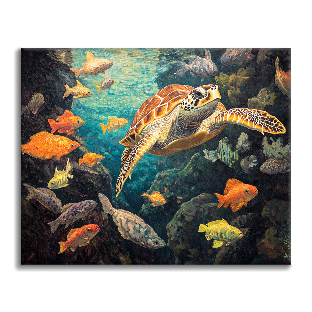 Turtles and Fish - Paint by Numbers