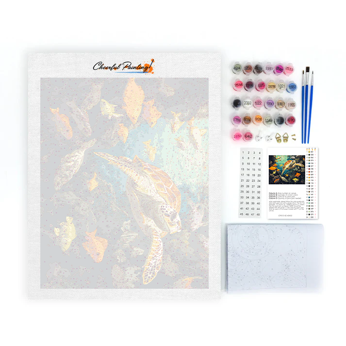 Turtles and Fish - Paint by Numbers
