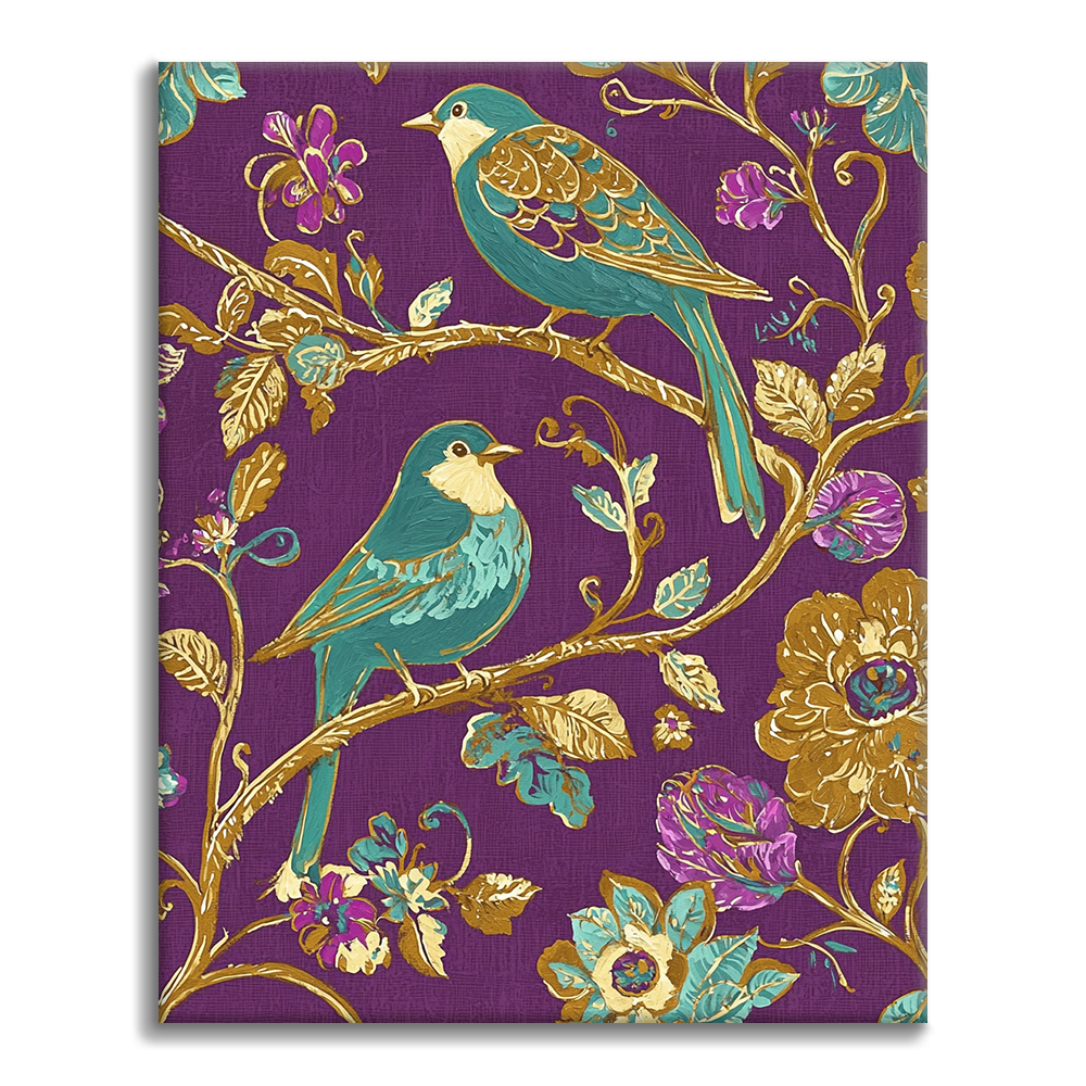 Bohemian Gold-edged Bird - Paint by Numbers