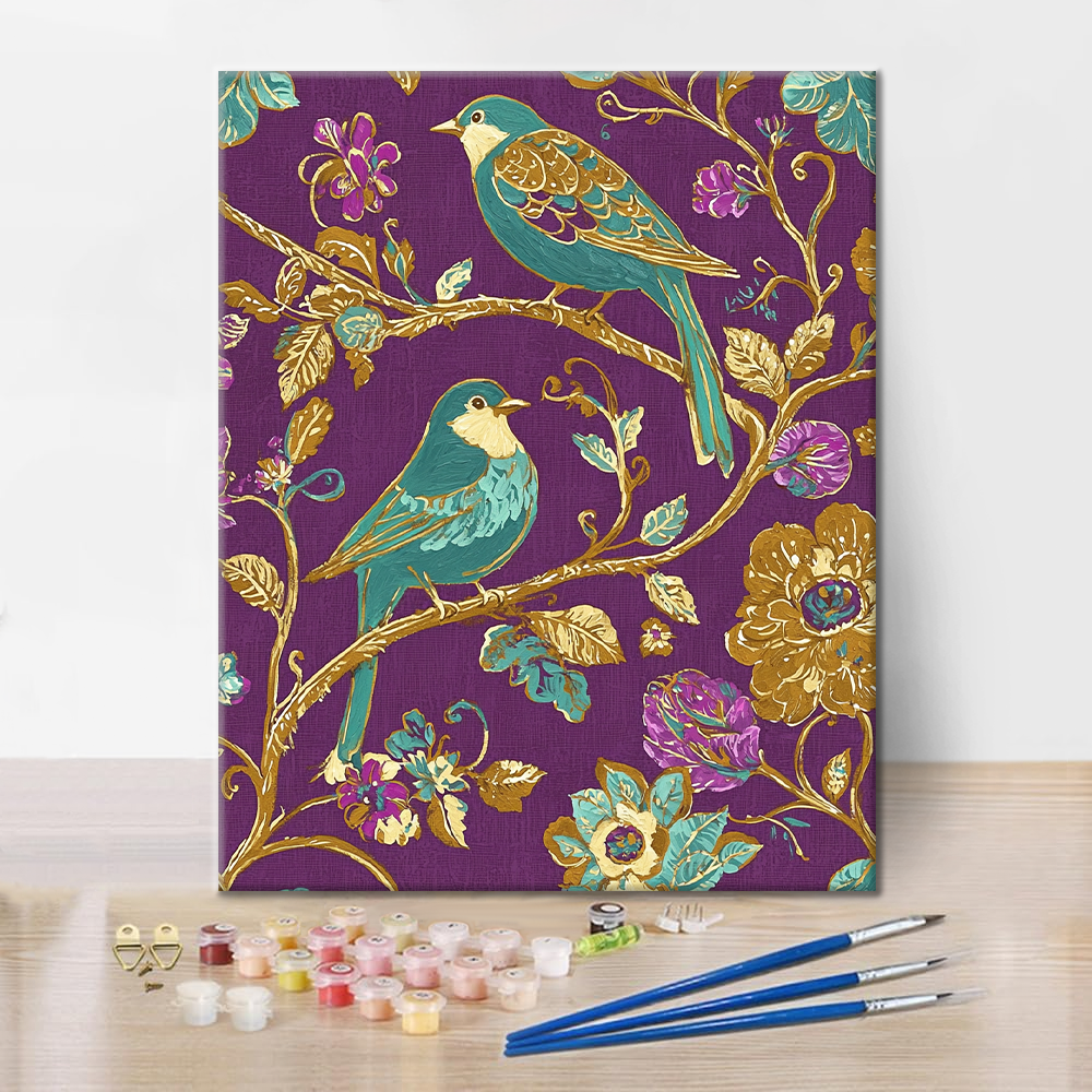 Bohemian Gold-edged Bird - Paint by Numbers