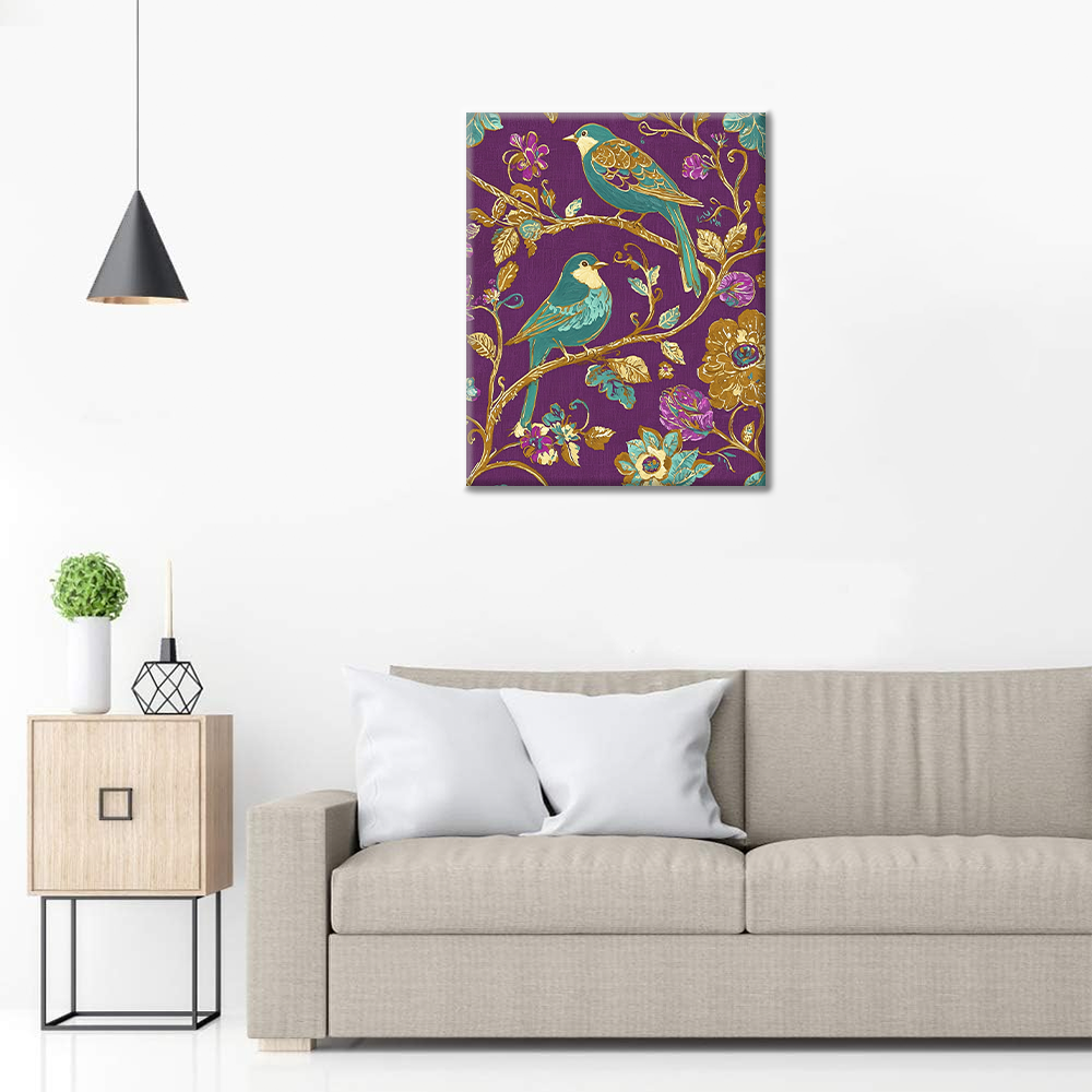 Bohemian Gold-edged Bird - Paint by Numbers