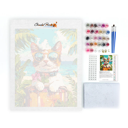 Vacation Cat - Paint by Numbers