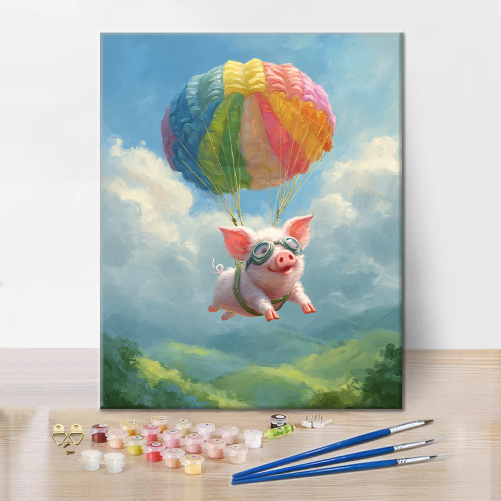 Flying Pig - Paint by Numbers