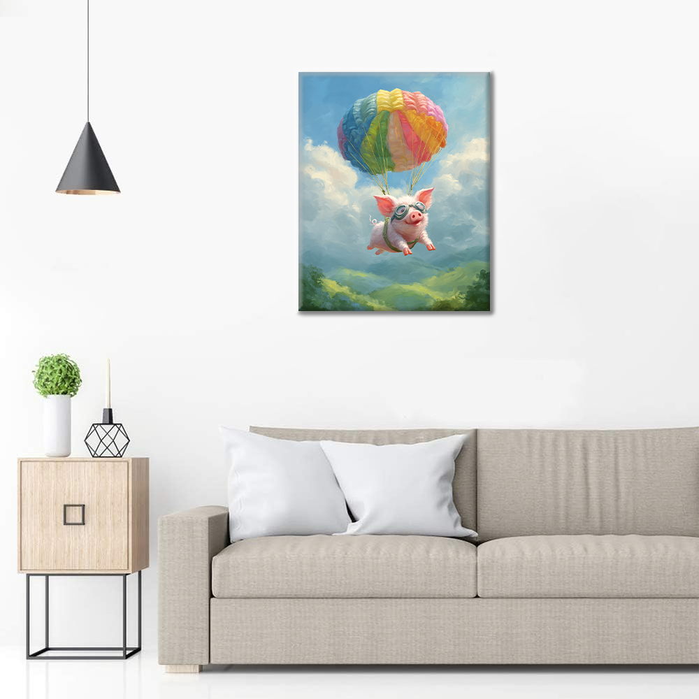 Flying Pig - Paint by Numbers