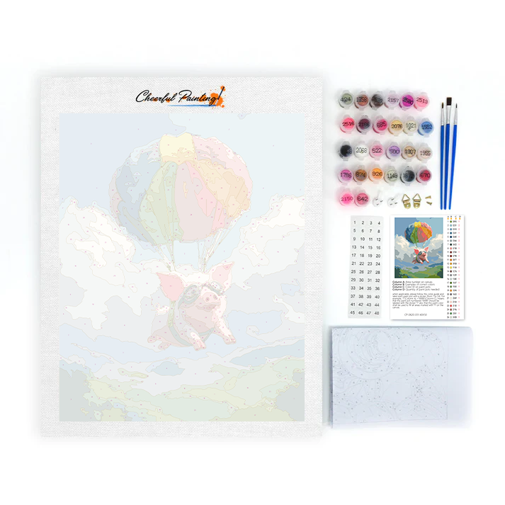 Flying Pig - Paint by Numbers