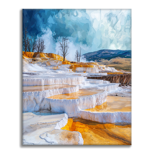 Mammoth Hot Springs Terraces - Paint by Numbers