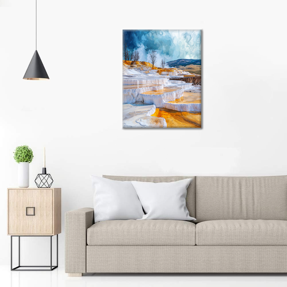 Mammoth Hot Springs Terraces - Paint by Numbers