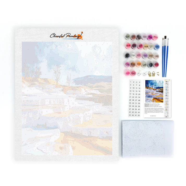 Mammoth Hot Springs Terraces - Paint by Numbers