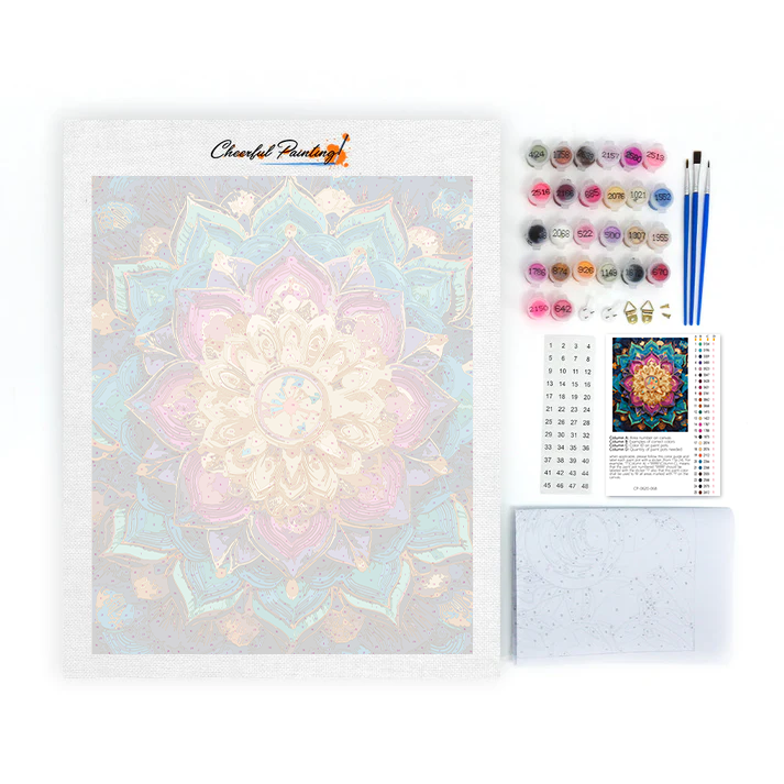 Rainbow Flower Mandala - Paint by Numbers