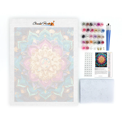 Rainbow Flower Mandala - Paint by Numbers
