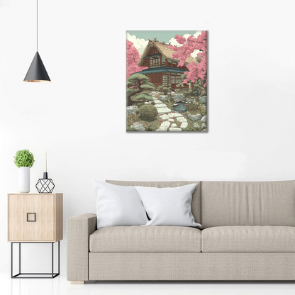Cherry Blossom Path - Paint by Numbers