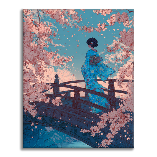 Sakura Bridge - Paint by Numbers