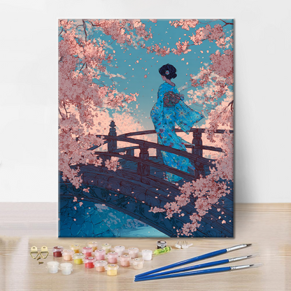 Sakura Bridge - Paint by Numbers