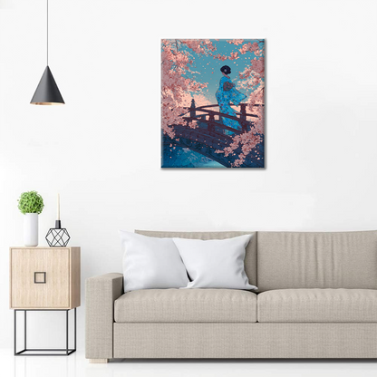 Sakura Bridge - Paint by Numbers