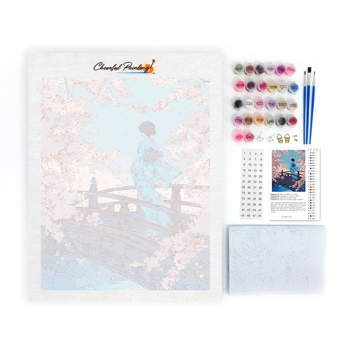 Sakura Bridge - Paint by Numbers